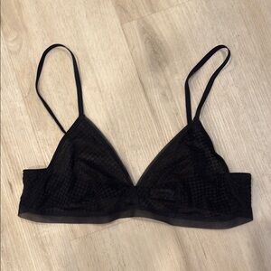 Madewell Black Mesh Triangle Bra